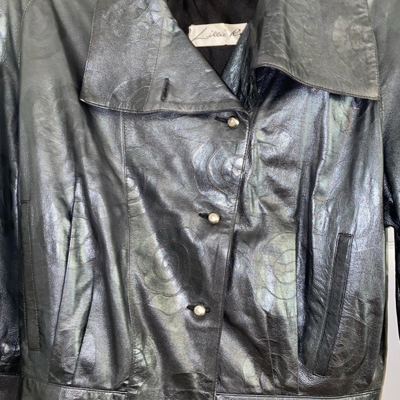 Lillie Rubin Leather Bomber Jacket - Picture 2 of 5